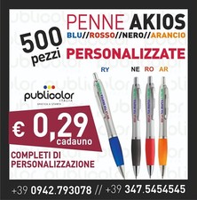 500 PENNE AKIOS PERSONALIZZATE STAMPATE