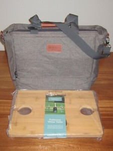 NEW Innostage XL Picnic Cooler Tote w/bamboo table-wedding, shower, photo shoot