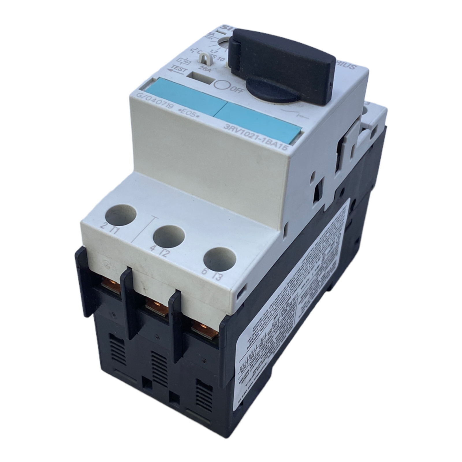 Siemens 3RV1021-1BA15 Circuit Breaker for Industrial Use 1.4...2A 1NO+1NC