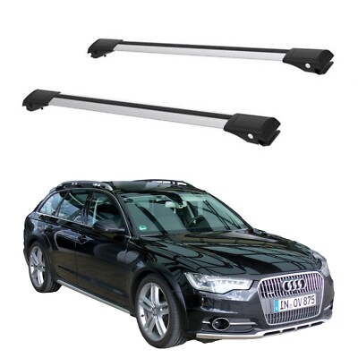 Roof Rack Cross Bars Set to fit Audi A6 C7 Allroad Quattro Since