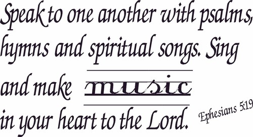 Ephesians 5:19 9"x 22" Bible Verse Wall Decal ~ Scripture Wall Art - Picture 1 of 6