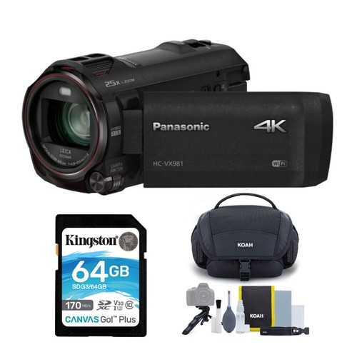 Panasonic HC VX981K 4K Ultra HD Camcorder W 64GB V30 SD Card panasonic-hc-vx981k-4k-ultra-hd-camcorder-w-64gb-v30-sd-card
