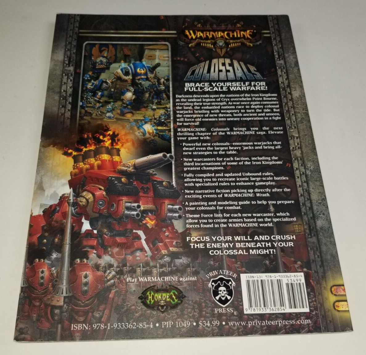 WARMACHINE: Colossals Expansion Book - New Warcasters, Unbound Rules, Narrative Fiction, Painting Guide