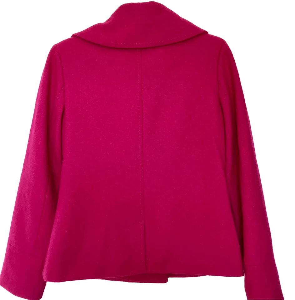 Chaqueta Abrigo Merona Mezcla Madera Guisante Magenta Baya Rosa Rojo Mujer Talla S Usada en Excelente Condición Foto 2 de 4