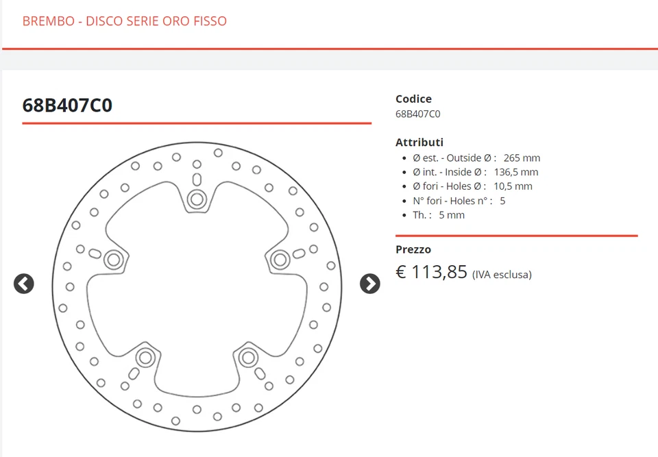 Brembo Rear Brake Disc Kit + Pads BMW F 800 GS 2010 2011 2012 2013 Foto 4 de 4