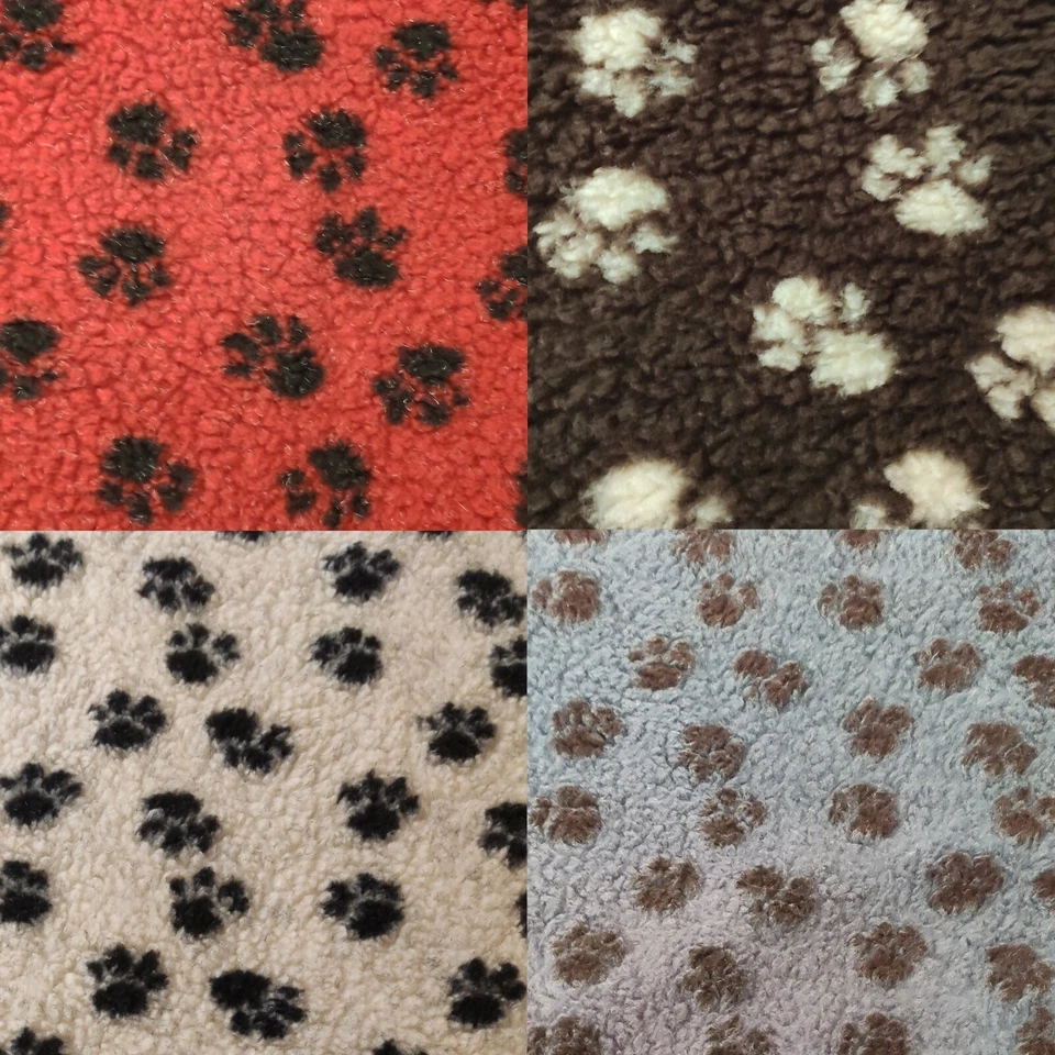 Faux Sheepskin Paw Print Sherpa Fabric - A1296 - Image 1 of 1