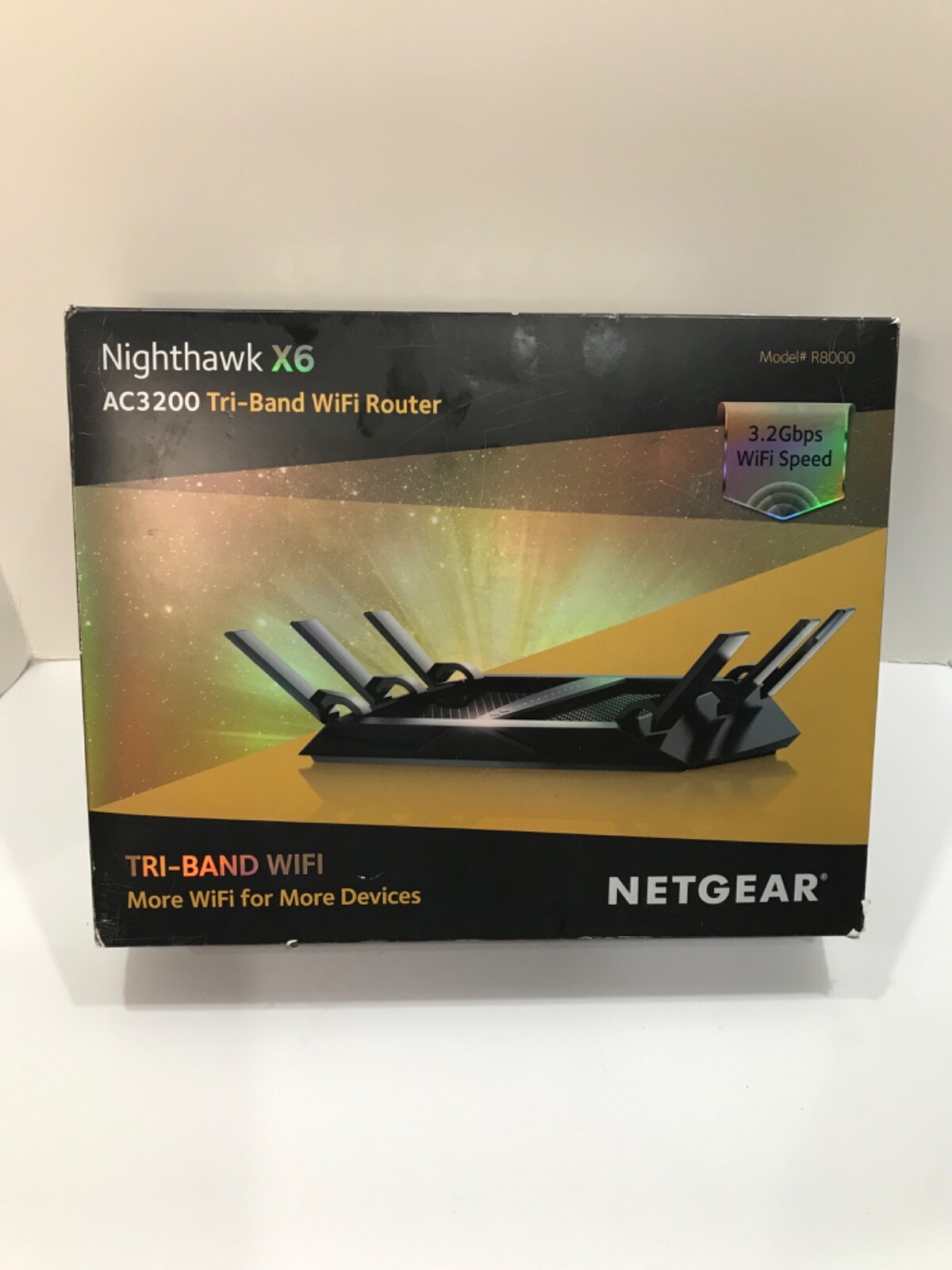 Netgear Nighthawk AC3200 X6 Tri-Band 3.2 Gbps WiFi speed Router R8000