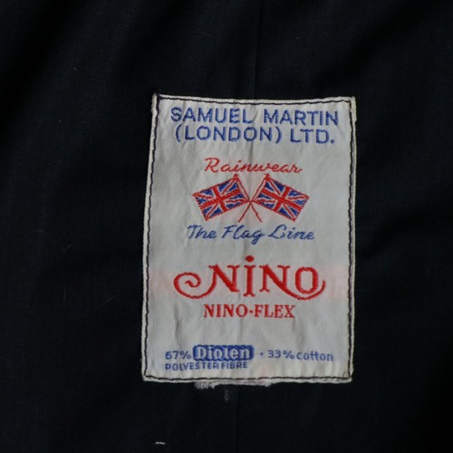 Samuel Martin London Nino Regenmantel Trenchcoat dunkelblau XL Vintage - Bild 11 von 19