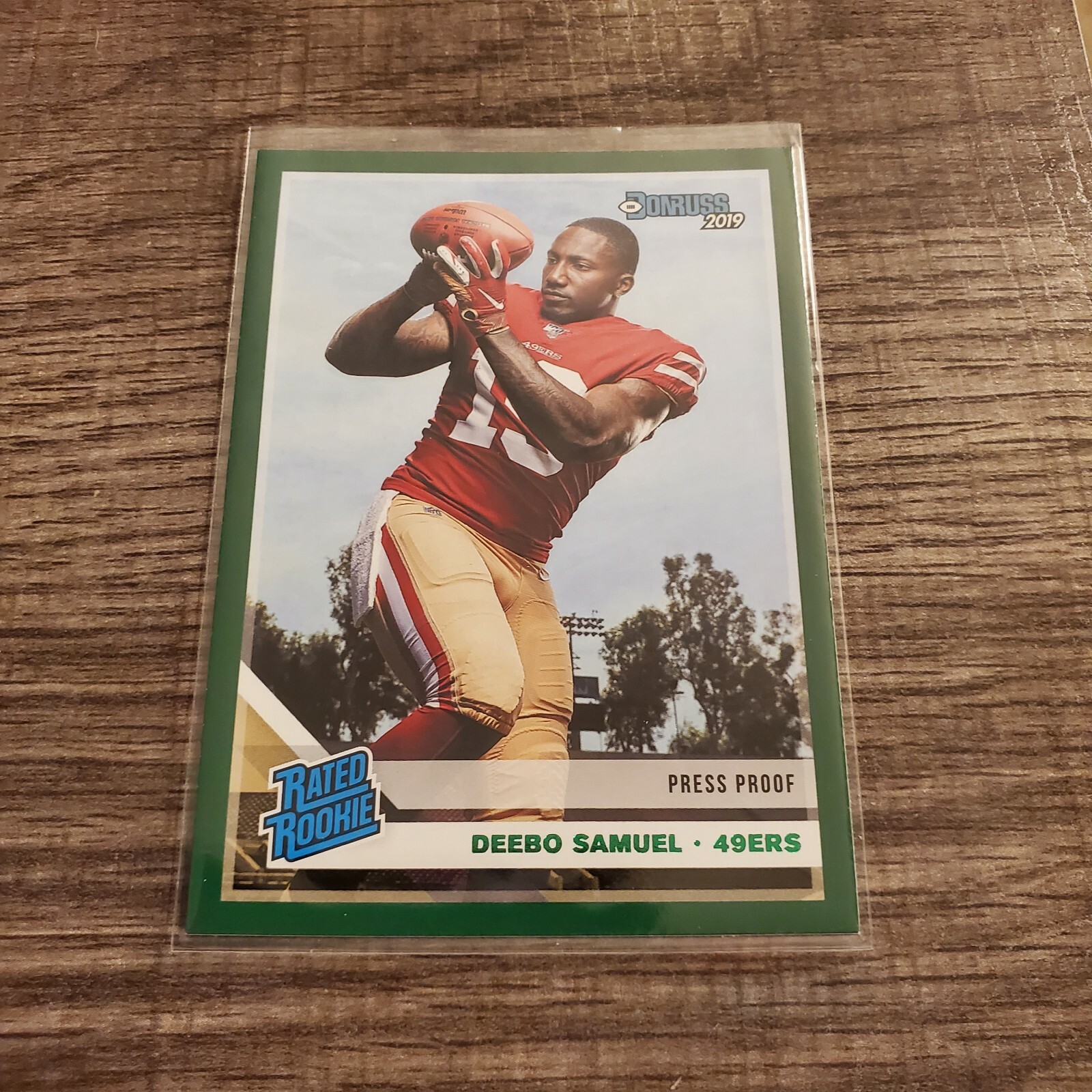 2019 Panini Donruss Rated Rookie Press Proof Green Deebo Samuel RC SP! SF 49ERS