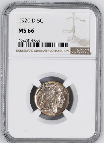 1920-D BUFFALO 5C NGC MS 66