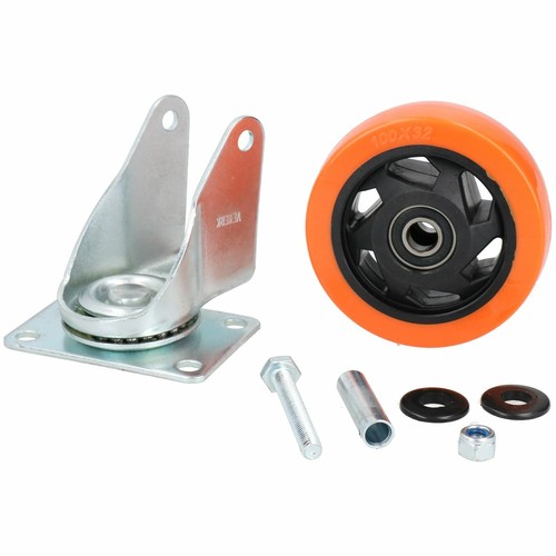 Rodamientos giratorios de 4" de PVC carro de rueda de ridón 130 kg carga por rueda paquete de 4 - Imagen 8 de 8