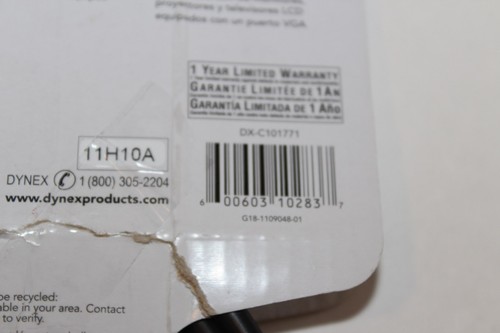 Dynex DX-C101771 6' PC Monitor Extension Cable - Picture 4 of 5