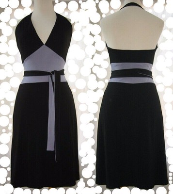 LAUNDRY waist obi style halter cocktail dress 2P NWT