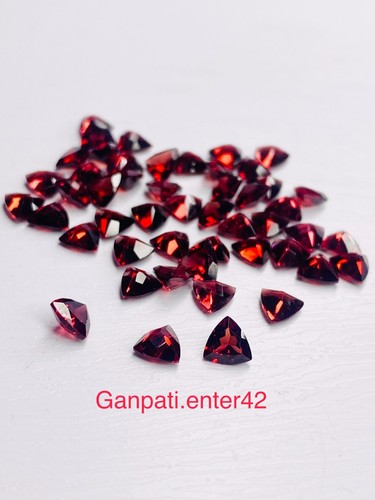 GARNET LOOSE GEMSTONE FACETED TRILLION CUT 5x5 MM NATURAL CALIBRATED SIZE A E - Picture 4 of 8