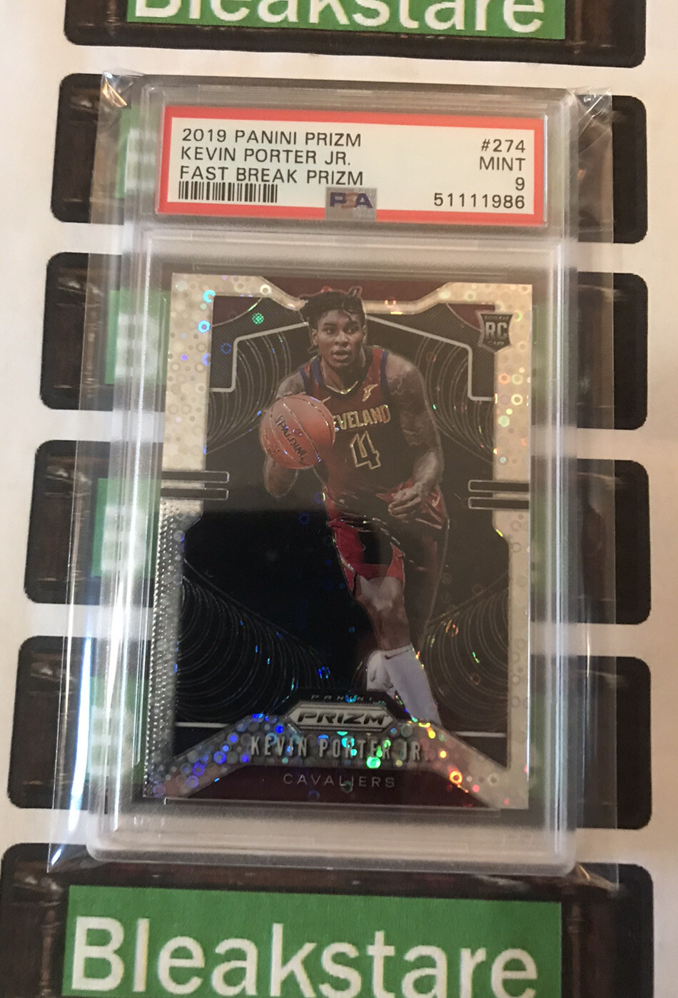 2019-20 PRIZM FAST BREAK DISCO KEVIN PORTER JR. PSA 9 274 ROOKIE HOUSTON ROCKETS