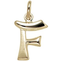 AnhäNger Buchstabe F 375 Gold Gelbgold 14,1X9,8Mm Halsschmuck BuchstabenanhäNger