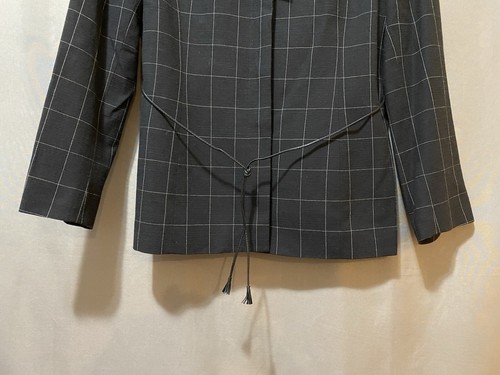 NWT Theory Women Collarless Long Sleeve Faux Leather Tie Belt Jacket SZ 10 Black - Picture 8 of 20