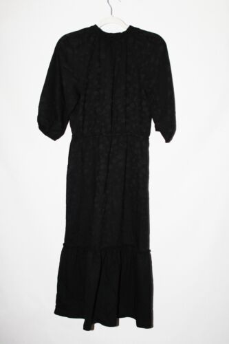 Draper James Martina Popover Dress Floral Jacquard Black size S - Picture 4 of 10