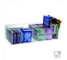 E-394 PCR-A Espositore in plexiglass trasparente da banco per caramelle e ogget