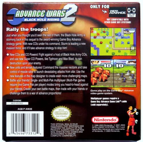 Advance Wars 2 Black Hole Rising Nintendo Game Boy Advance 2003 komplett CIB Box - Bild 3 von 11