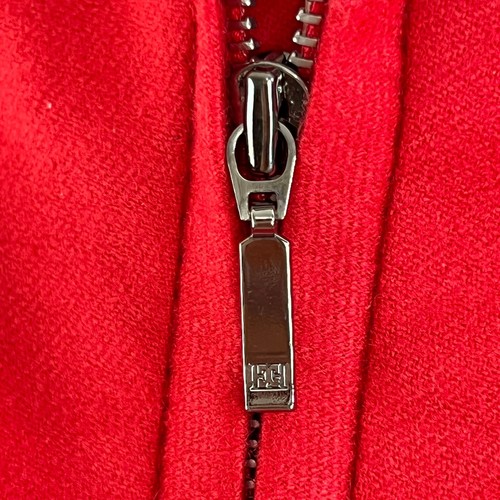 Blazer de lana cachemira rojo laca Escada de colección talla 16 - Imagen 9 de 9