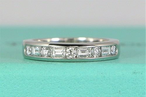 Platinum Round Baguette Diamond 3.6mm 