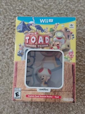 Captain Toad: Treasure Tracker + Toad Amiibo (Nintendo Wii U) New/sealed