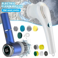 2024 5 Heads Electric Handheld Cordless Rechargeable Spinning Power Scrubber US