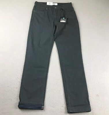 Jetty Pants Mens 28X30 Black Mariner Lined OysTex Insulated Liner Modern Fit NWT