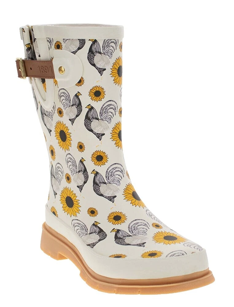 White Rubber Boots for Women