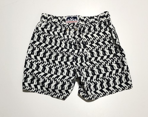 Love Brand & Co Limited Edition Mens L Swim Trunks Shorts Black White Elephants - Picture 6 of 9
