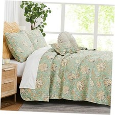 Full or Queen Quilt Bedding Set 7 Full / Queen 04 - Jacobean Willow Green