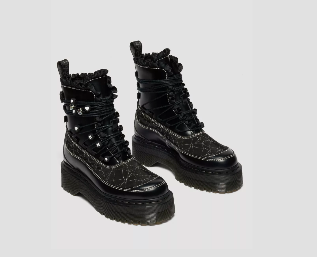 Dr. Martens JADON FRILL Smooth Leather Platform Boots MSRP$280 | eBay