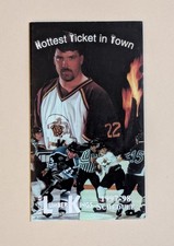 1997-98 Saginaw Lumber Kings Hockey Pocket Schedule UHL 🏒🥅