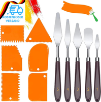 Rominvic Strukturpaste,Spachtel Set 11 StüCk Acrylmalerei - 5 Palette Messer+6 A
