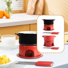 Schokoladenfondue Topf Set Schokoladenschmelzer mit Doppelgriffen Keramik Hot Pot