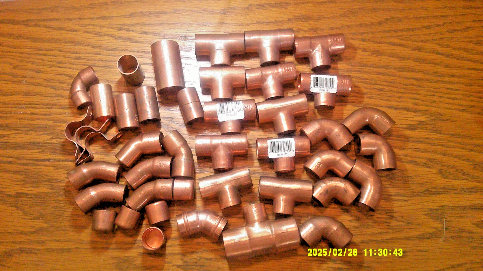 Lot of  39 Copper Plumbing Sweat Fittings NEW