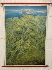 Schulkarte Wandkarte Landkarte Globus Vintage Retro Mid Century DDR Deutschland