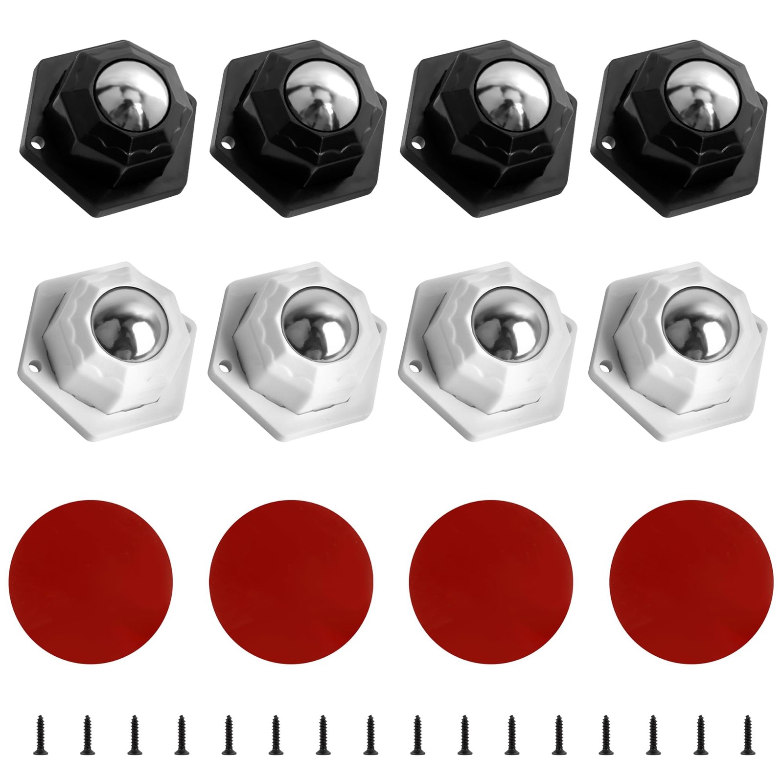 8 Roulettes de meuble pivotantes 20mm pour déplacer vos boîtes de rangement sans effort
