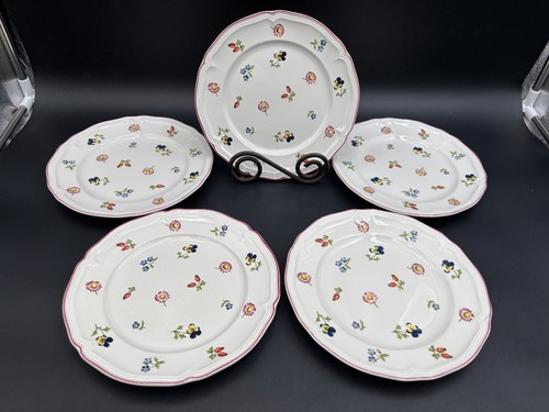 Villeroy & Boch "PETITE FLEUR"  Germany ~ Set of 5 ~ Salad Plates ~ 8 1/4"
