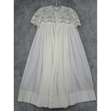 Vintage Eyeful By The Flaums Nightgown Womens Small Robe Set Lace Fairy Coquette