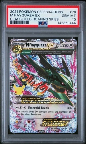 PSA 10 GEM MINT M Rayquaza EX Celebrations Classic Coll. Pokemon Card 76/108