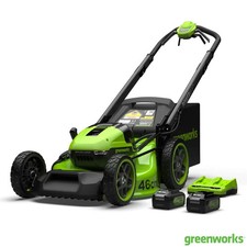 Greenworks 48V 46cm Self-Propelled Cordless Mower 2x4Ah & Charger 3 yr warranty