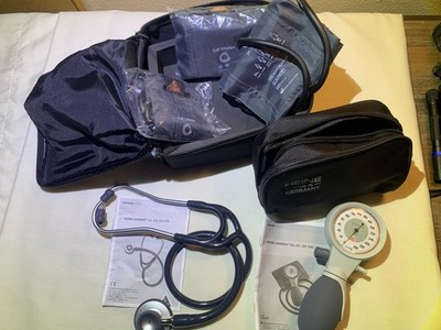 Heine Gamma C3 Stethoscope Gamma G5 Blood Pressure Sphygmomanometer 3 Cuffs EUC