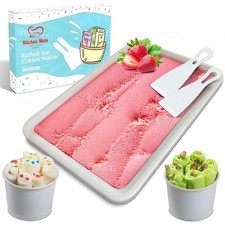 Extra Large Rolled Ice Cream Maker (14"x10") - Make Instant IceCream w/the Fa...