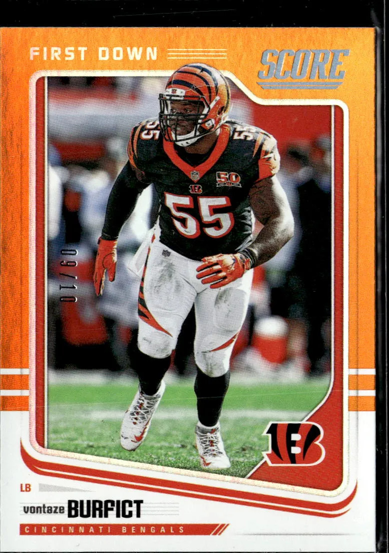 Vontaze Burfict 2018 Score First Down Orange 9/10 Cincinnati Bengals
