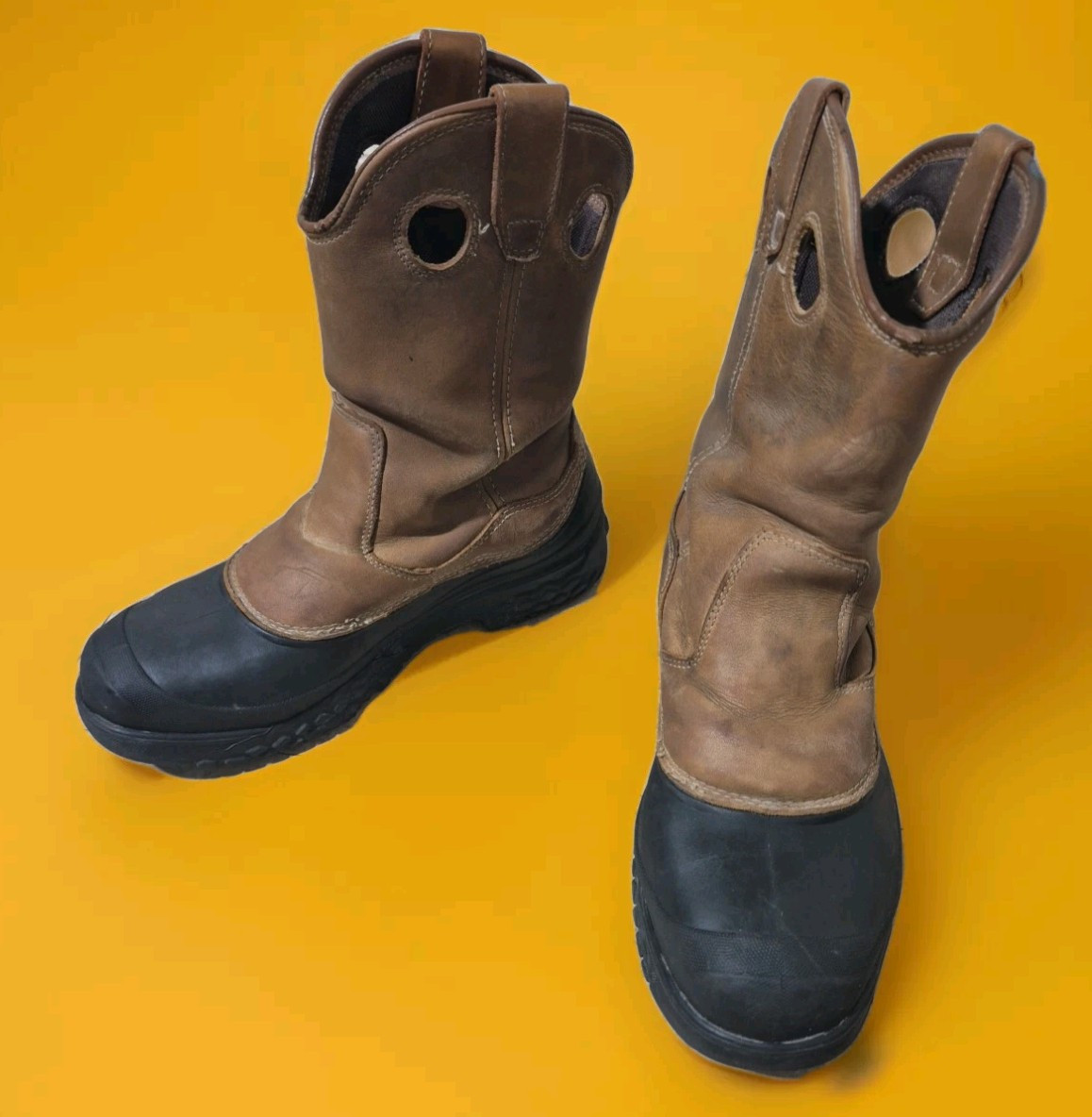 Wolverine Swampmonster Waterproof W05699 Mens Brown Work Pull On Boots 10.5 M