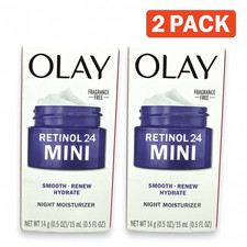 Olay Retinol 24 Mini Night Moisturizer 0.5 oz - 2 Pack - New