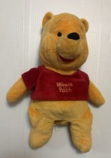 Vintage Disney Winnie the Pooh Plush 14  Classic Red Shirt Cuddle Toy Fast Ship