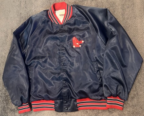 Vintage Locker Line Boston Red Sox MLB Satin Jacket Men’s Xl (Fits L) Blue Red